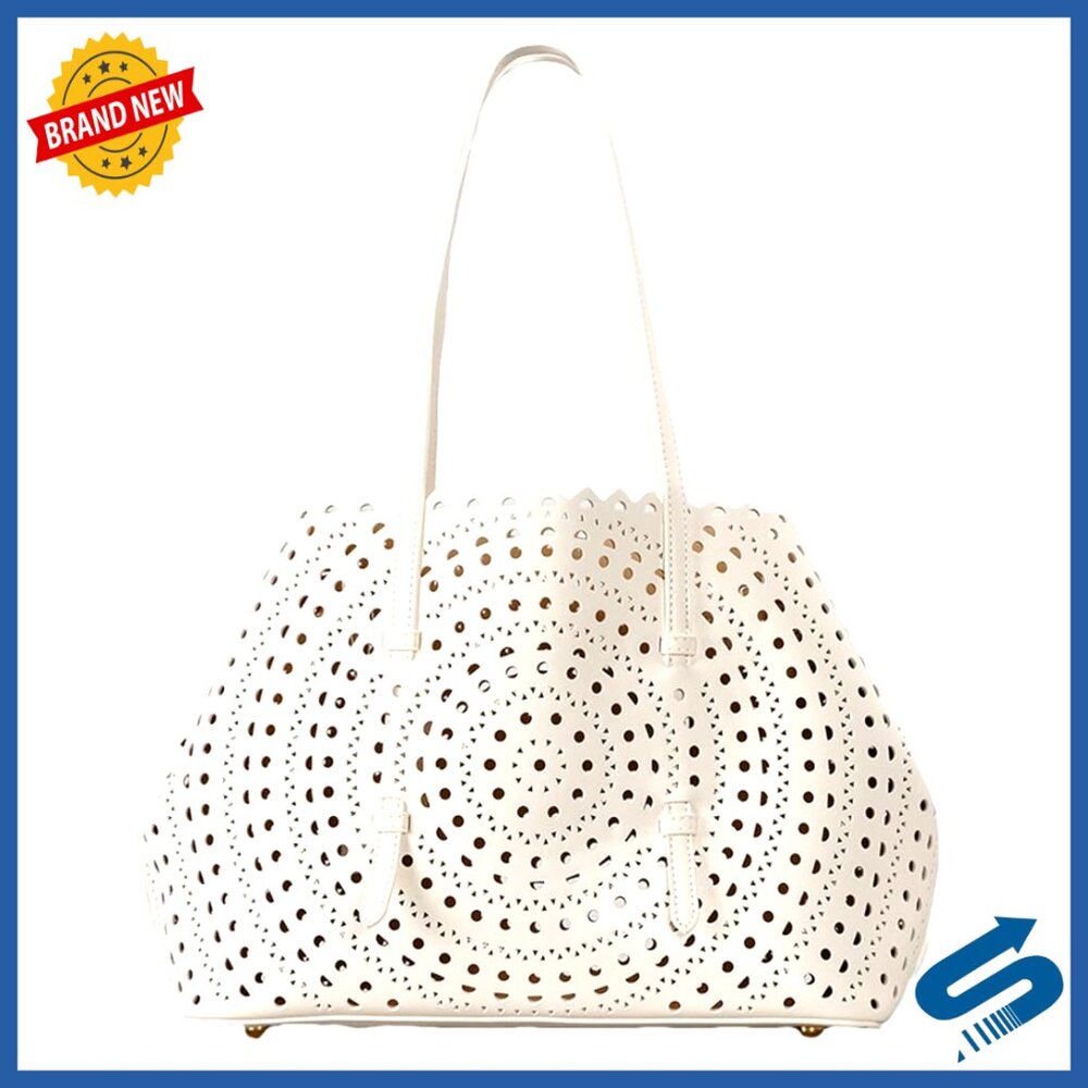 Hollow Vegan Leather Tote Bag Minimal Chic Crossbody Shoulder Purse Summer